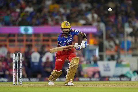 Virat Kohli plays a shot